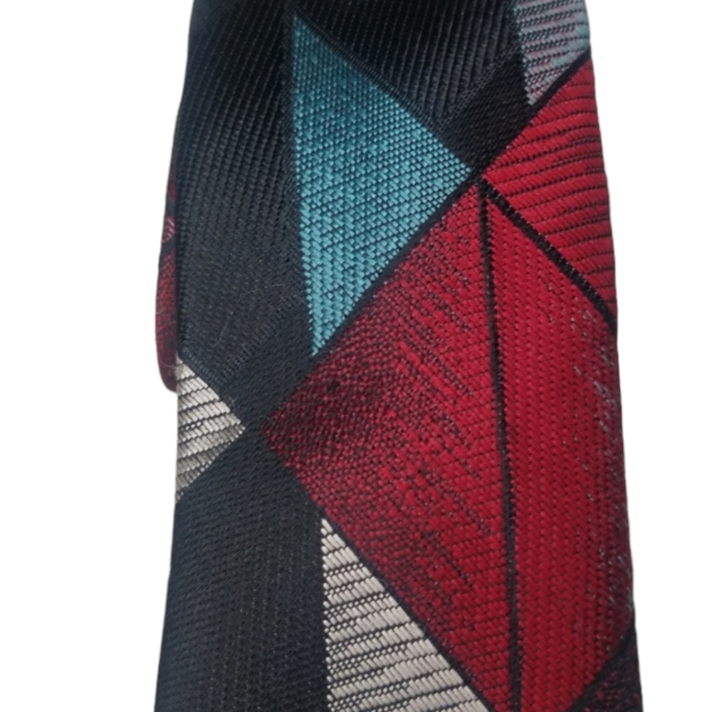 Necktie Mens geometric skinny neck tie
